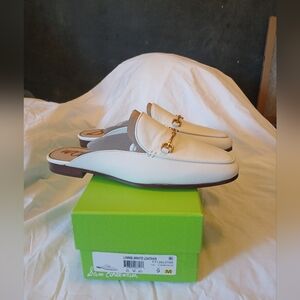 Sam Edelman Women's White Leather Mules Bright White Size 9